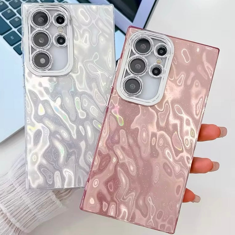 3D Wellen/Glitzer Design Hülle/Case für Samsung Galaxy