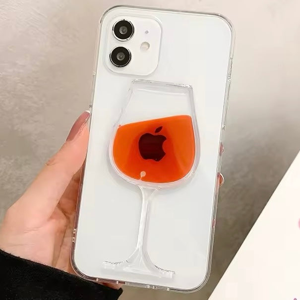 3D Liquid Weinglas Hülle/Case