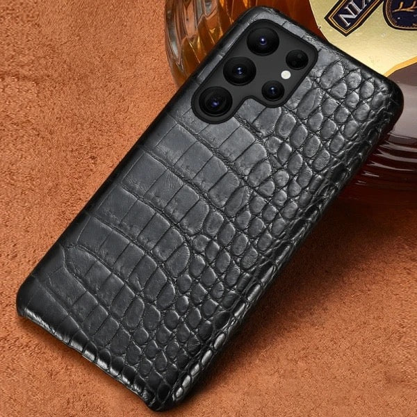 Krokodil-Leder Optik Hülle/Case verschiedene Farben für Samsung Galaxy