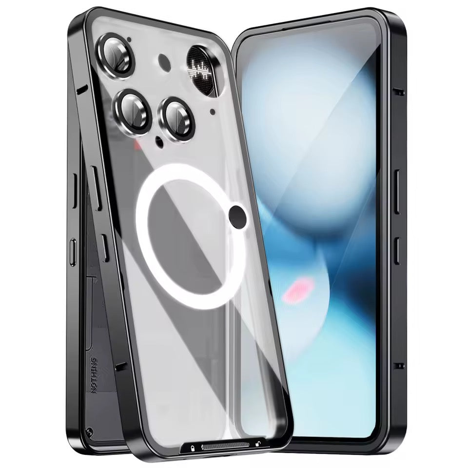 Edelstahl MagSafe/Magnet Hülle/Case für Nothing Phone (3), (3a), (3a) Pro,  (2), (2a), (2a) Plus, (1), CMF Phone 1, CMF Phone 2 Pro