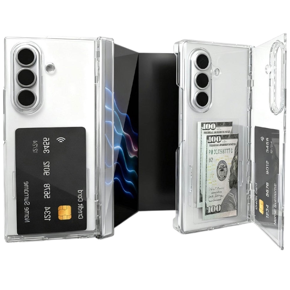 Dünne/Transparente Hülle/Case mit Kartenfach für Samsung Galaxy Z TriFold
