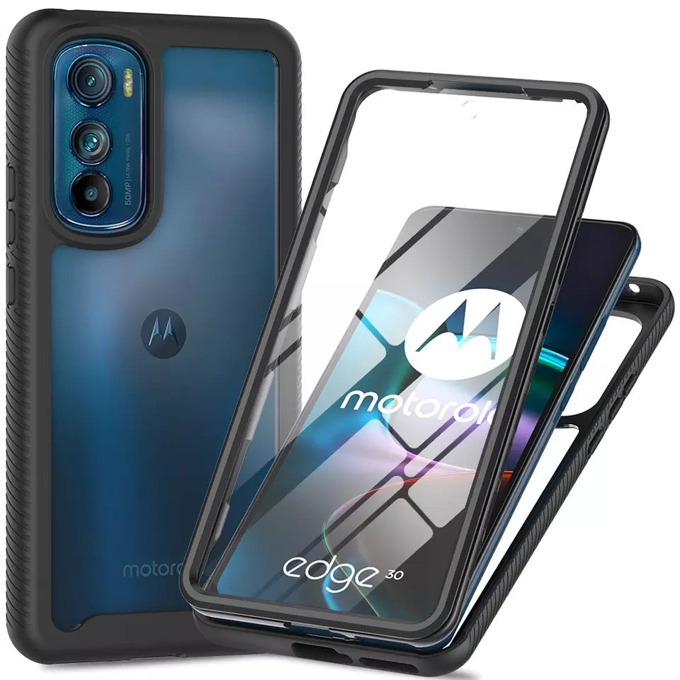Panzerglas Hülle/Case verschiedene Farben für Motorola