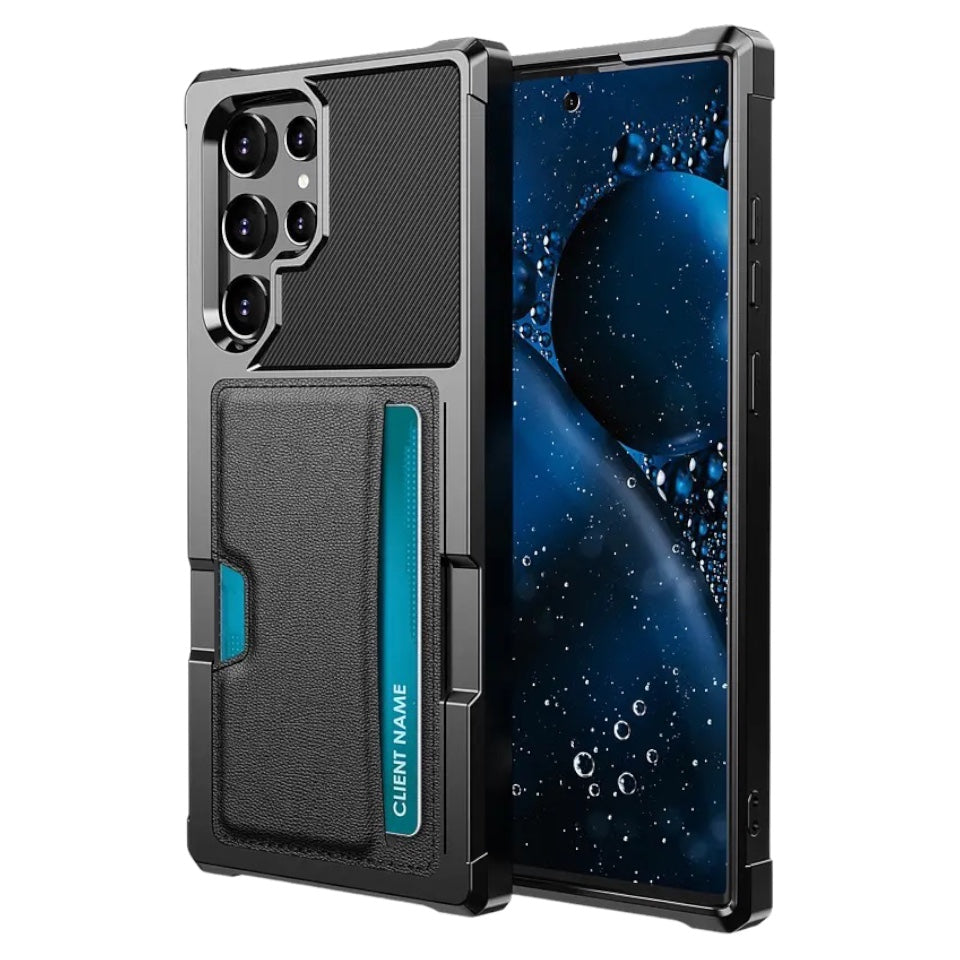 Kunstleder Outdoor/Airbag Hülle/Case mit Kartenfach für Samsung Galaxy
