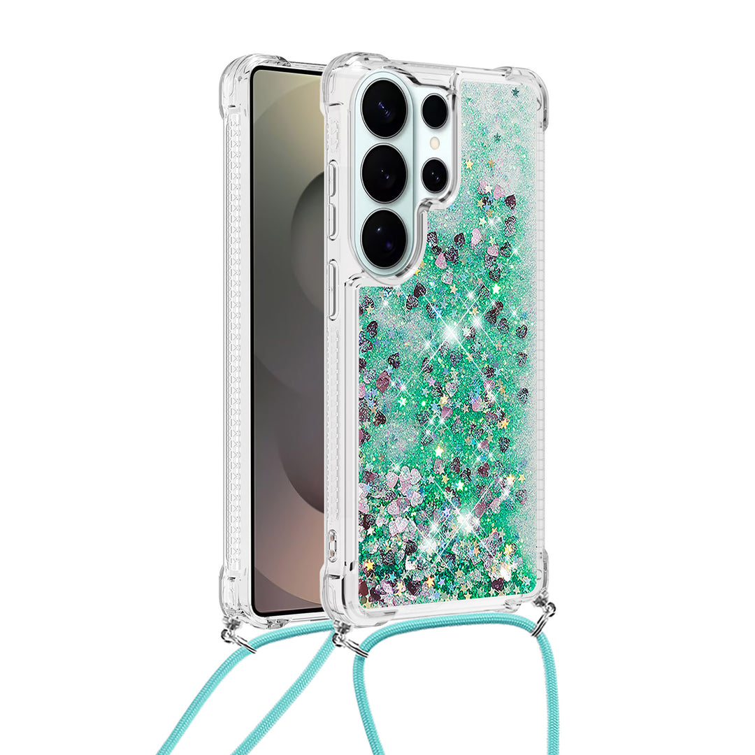 Liquid Schwimmende Glitzer Flakes Hülle/Case zum Umhängen (inkl. Kordel) für Samsung Galaxy S26, S26 Plus, S26 Ultra | ZITOCASES®