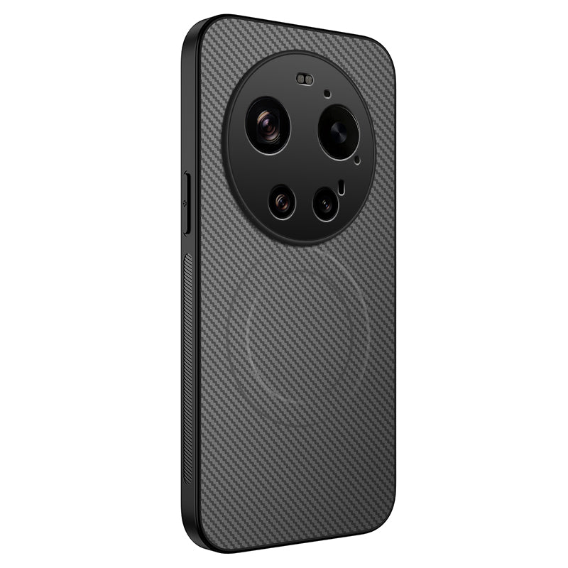 Carbon Optik Silikon MagSafe/Magnet Hülle/Case für Xiaomi 17 Ultra