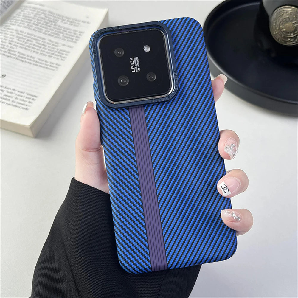 Gestreifte Carbon/Plastik Hülle/Case für Xiaomi Poco X5, M5, M4, M3, X4, X3, F4, F3-Serie | ZITOCASES®