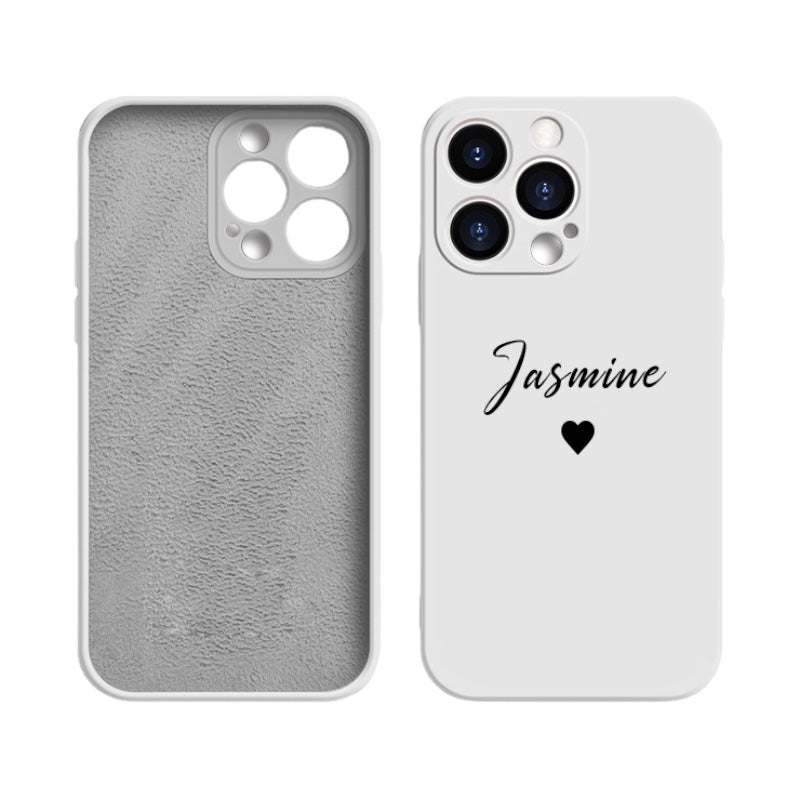 Personalisierte Silikon/Herz Hülle/Case mit individuellem Namen/Wort für iPhone | ZITOCASES®