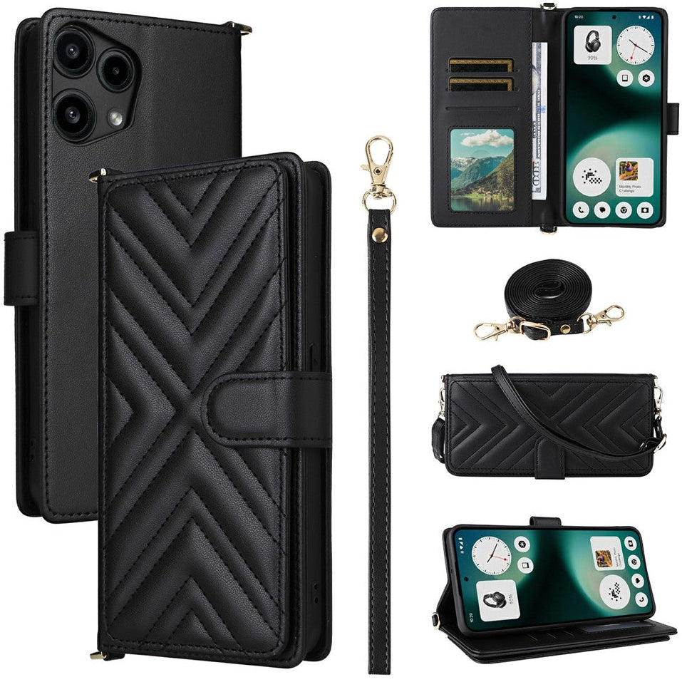 Karierte Kunstleder Brieftaschen Hülle/Case für Nothing Phone (3a) Lite | ZITOCASES®