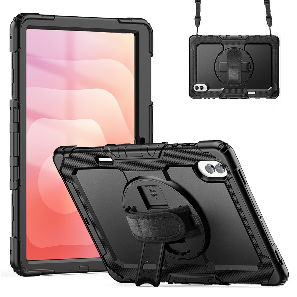 Dreiteilige Outdoor/Airbag Hülle/Case inkl. Gurt und Halteband für Samsung Galaxy Tab S11 Ultra, S11, S10 Ultra, S10 Plus, S10 FE Plus, S10 FE, S10 Lite