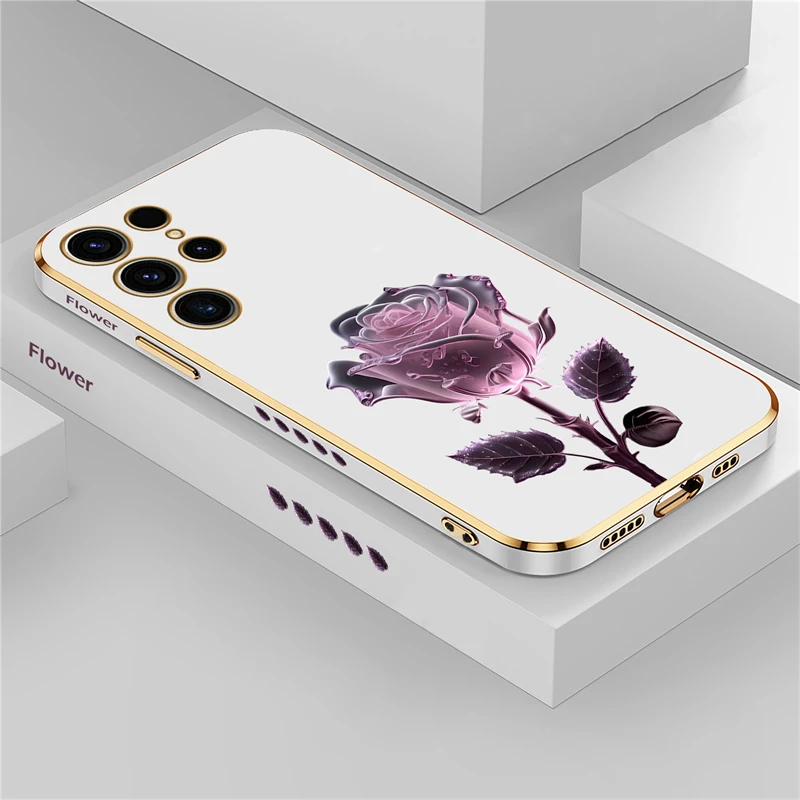 Hochglanz Rosen/Blumen Silikon Hülle/Case für Samsung Galaxy S25, S25 Plus, S25 Ultra, S24, S24 Plus, S24 Ultra, S24 FE, S23 FE, S23, S23 Plus, S23 Ultra, S22, S22 Plus, S22 Ultra, S21 FE, S21, S21 Plus, S21 Ultra, S20, S20 Plus, S20 Ultra, S20 FE, S10 | ZITOCASES®