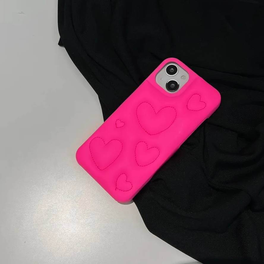 3D Herz Kunstleder/Polster Hülle/Case für iPhone 16, 16 Plus, 16 Pro, 16 Pro Max, 16e, 15, 15 Plus, 15 Pro, 15 Pro Max, 14, 14 Plus, 14 Pro, 14 Pro Max, 13, 13 Pro, 13 Pro Max, 13 Mini, 12, 12 Pro, 12 Pro Max, 12 Mini, SE, 11, 11 Pro, 11 Pro Max | ZITOCASES®