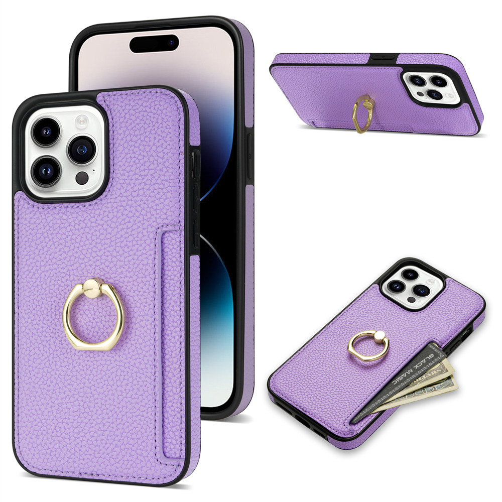 Kunstleder Kartenfach Hülle/Case inkl. Ring für iPhone 16, 15, 14, 13-Serie | ZITOCASES®