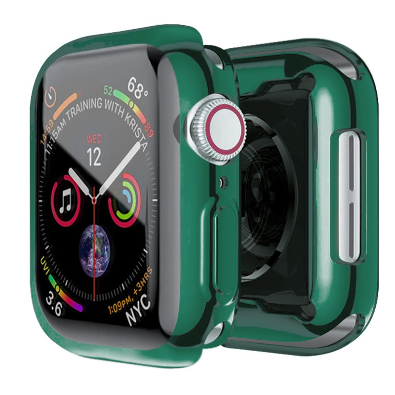 Transparente/Chrom Silikon Vollschutz Hülle/Case für alle Apple Watch Modelle (1) | ZITOCASES®