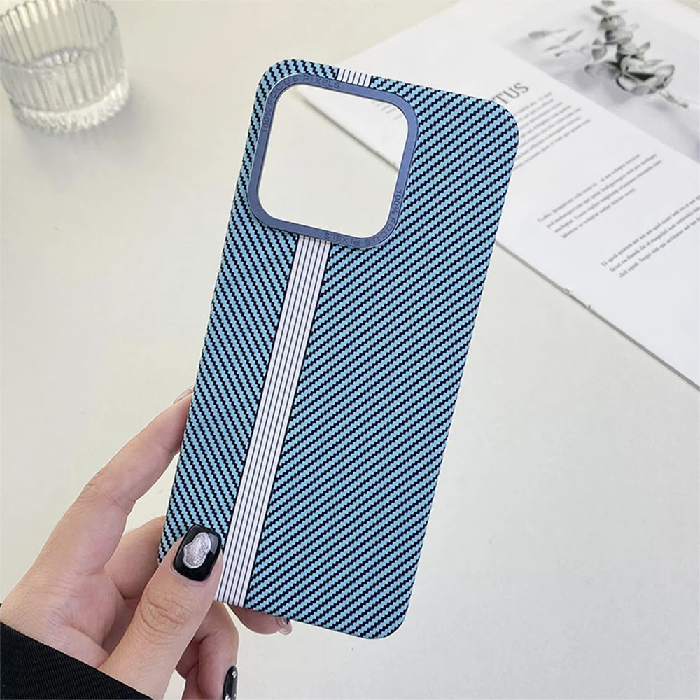 Gestreifte Carbon/Plastik Hülle/Case für Xiaomi Redmi Note 14-Serie | ZITOCASES®