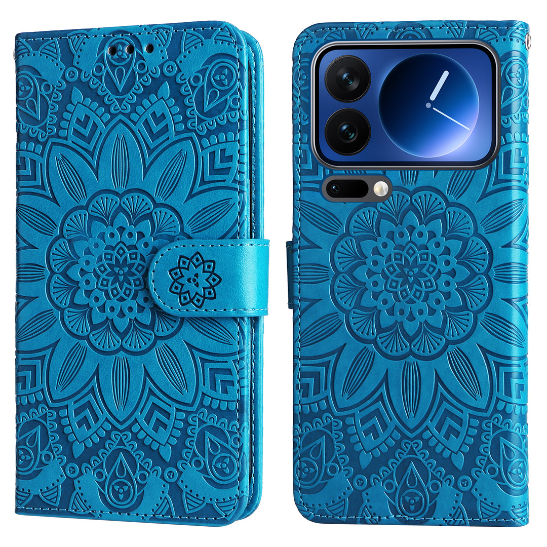 Mandala-Blumen Kunstleder Klapp Hülle/Flip Case für Xiaomi 17, 17 Pro, 17 Pro Max | ZITOCASES®