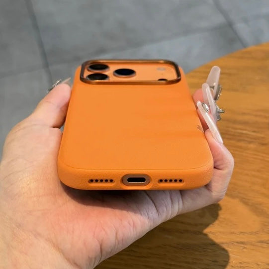 Kunstleder MagSafe/Magnet Hülle/Case mit Chrom Akzenten für iPhone 17 Pro, 17 Pro Max | ZITOCASES®