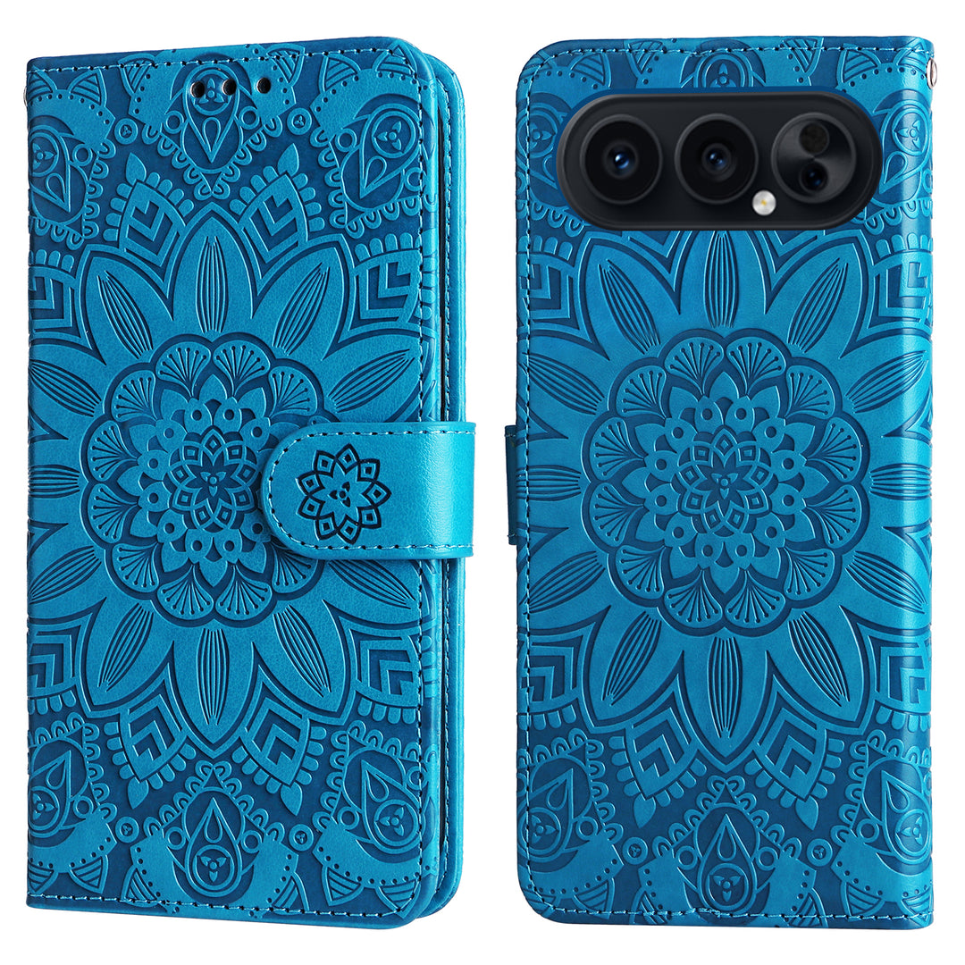 Mandala-Blumen Kunstleder Klapp Hülle/Flip Case für Honor 500, 500 Pro | ZITOCASES®