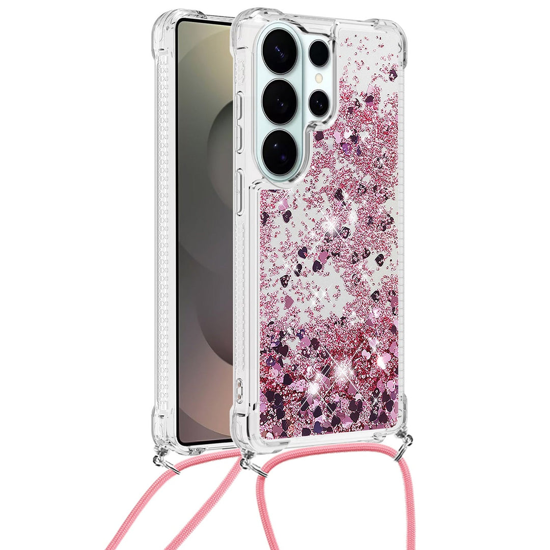 Liquid Schwimmende Glitzer Flakes Hülle/Case zum Umhängen (inkl. Kordel) für Samsung Galaxy S26, S26 Plus, S26 Ultra | ZITOCASES®