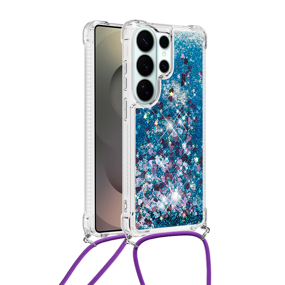 Liquid Schwimmende Glitzer Flakes Hülle/Case zum Umhängen (inkl. Kordel) für Samsung Galaxy S26, S26 Plus, S26 Ultra | ZITOCASES®