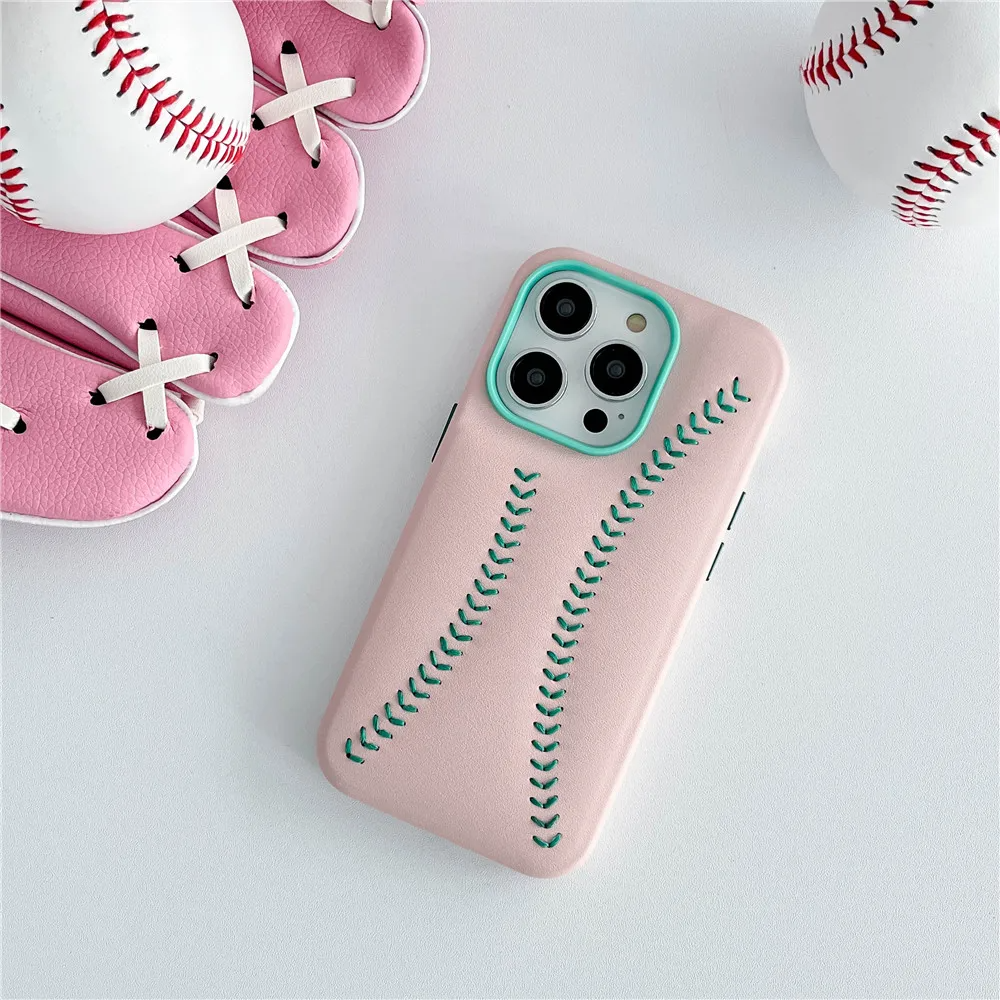 Baseball Design Kunstleder Hülle/Case für iPhone 16, 16 Plus, 16 Pro, 16 Pro Max, 15, 15 Plus, 15 Pro, 15 Pro Max, 14, 14 Plus, 14 Pro, 14 Pro Max, 13, 13 Pro, 13 Pro Max, 13 Mini, 12, 12 Pro, 12 Pro Max, 12 Mini, SE, 11, 11 Pro, 11 Pro Max | ZITOCASES®