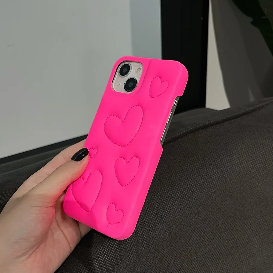 3D Herz Kunstleder/Polster Hülle/Case für iPhone 16, 16 Plus, 16 Pro, 16 Pro Max, 16e, 15, 15 Plus, 15 Pro, 15 Pro Max, 14, 14 Plus, 14 Pro, 14 Pro Max, 13, 13 Pro, 13 Pro Max, 13 Mini, 12, 12 Pro, 12 Pro Max, 12 Mini, SE, 11, 11 Pro, 11 Pro Max | ZITOCASES®