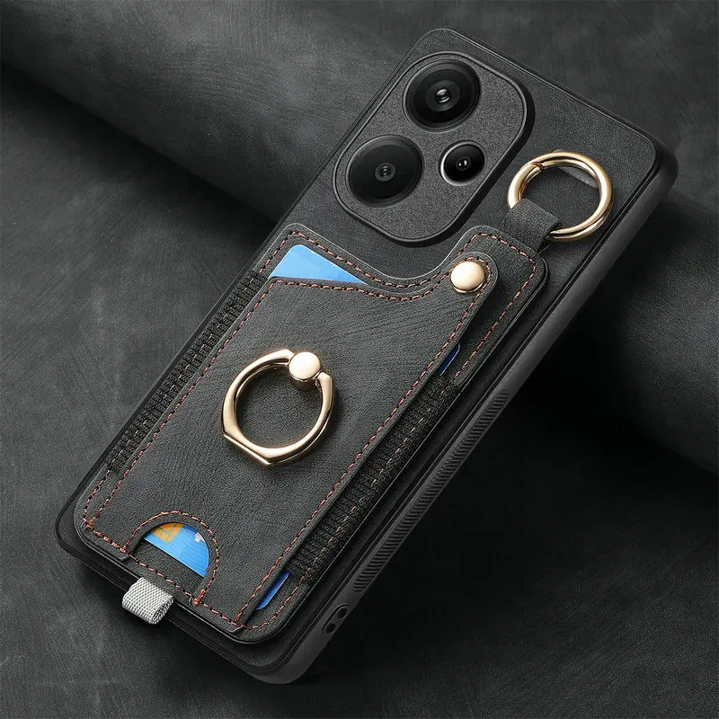 Kunstleder Kartenfach Hülle/Case inkl. Ring für Xiaomi Redmi Note 14-Serie | ZITOCASES®