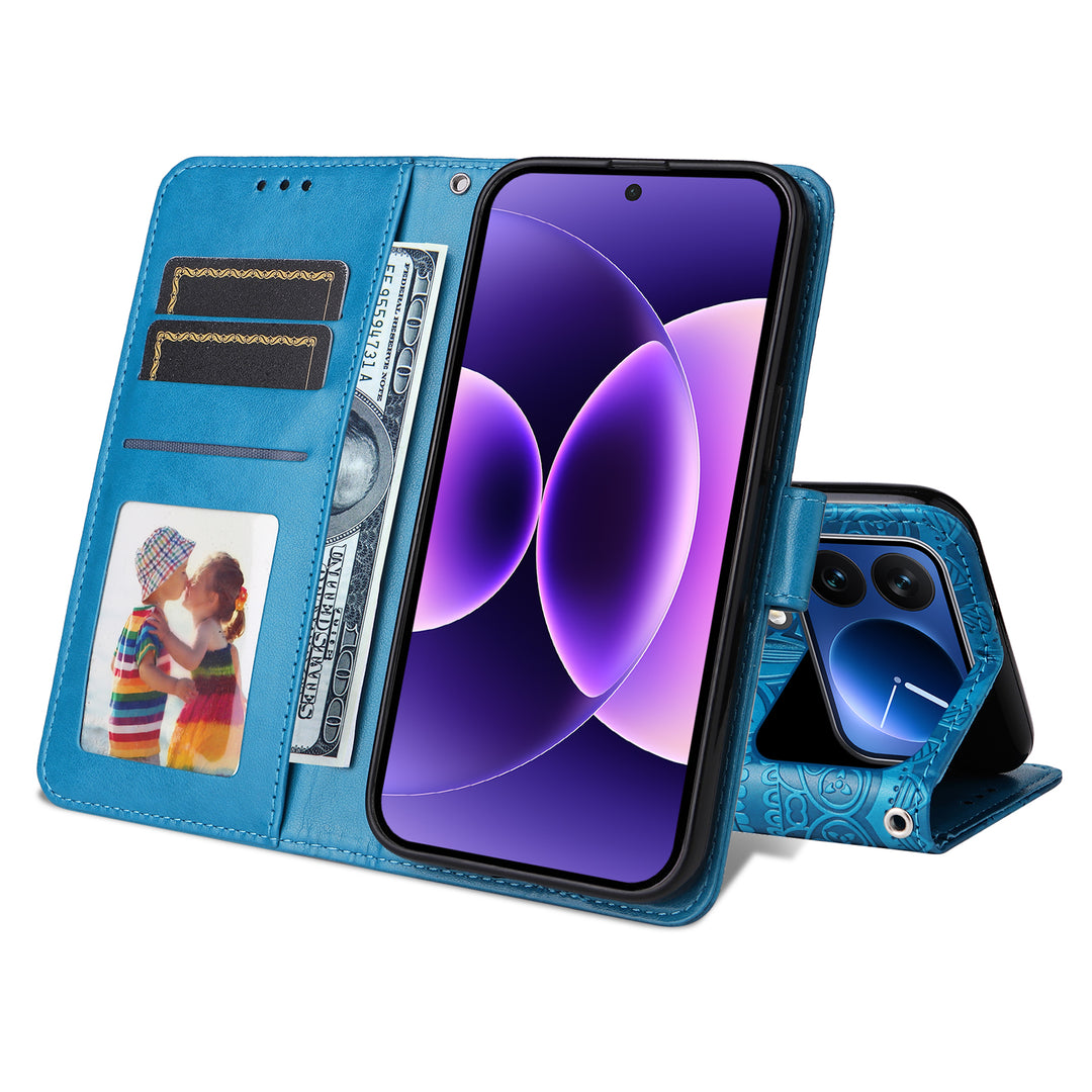 Mandala-Blumen Kunstleder Klapp Hülle/Flip Case für Xiaomi 17, 17 Pro, 17 Pro Max | ZITOCASES®