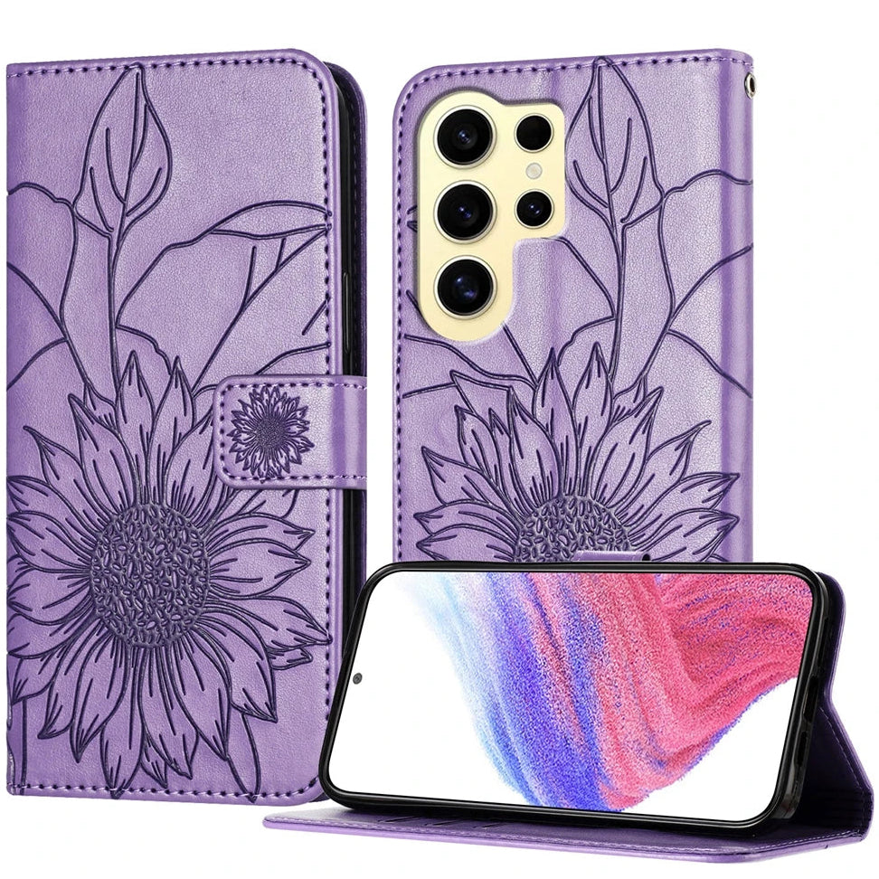 SALE | Samsung Galaxy S26 | Blumen Kunstleder Klapp Hülle/Flip Case | ZITOCASES®
