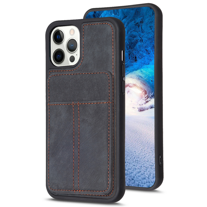 Kunstleder Kreditkartenfach Hülle/Case für iPhone 16, 15, 14-Serie | ZITOCASES®