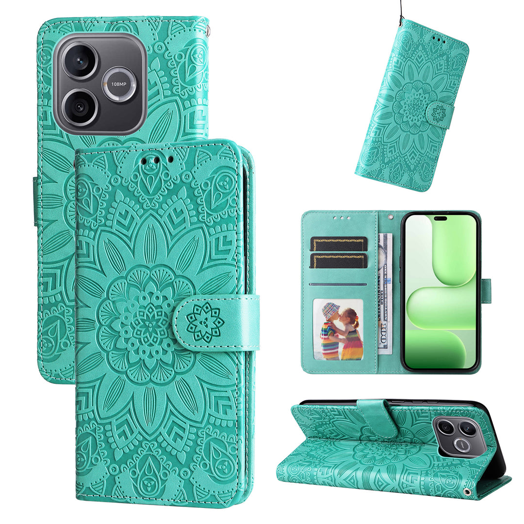 Mandala-Blumen Kunstleder Klapp Hülle/Flip Case für Honor 600 Lite | ZITOCASES®