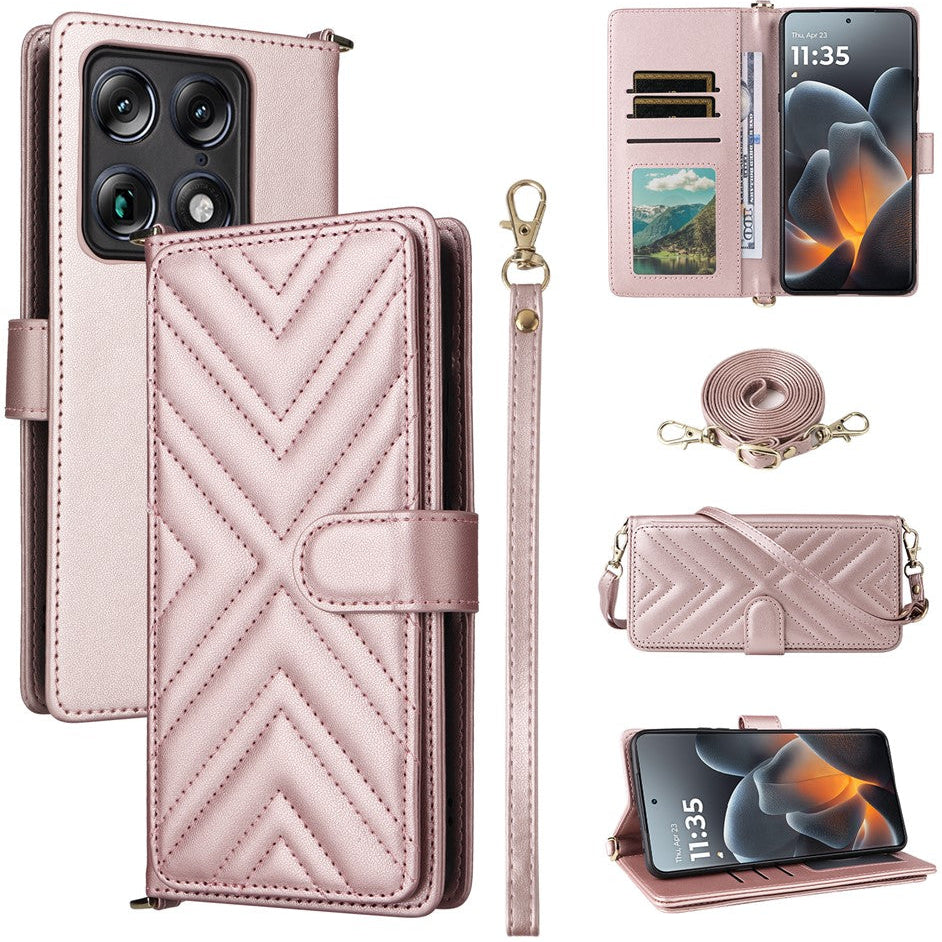 Karierte Kunstleder Brieftaschen Hülle/Case für Motorola Signature | ZITOCASES®