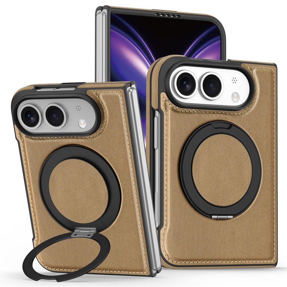 Kunstleder MagSafe/Magnet Hülle/Case mit integriertem Ständer für iPhone Duo