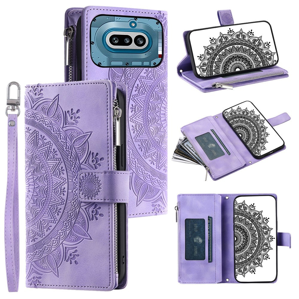 Mandala-Blumen Kunstleder Brieftaschen Hülle/Case für Nothing Phone (4a) | ZITOCASES®