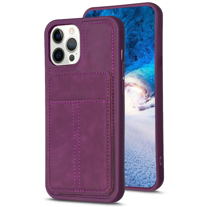 Kunstleder Kreditkartenfach Hülle/Case für iPhone 16, 15, 14-Serie | ZITOCASES®