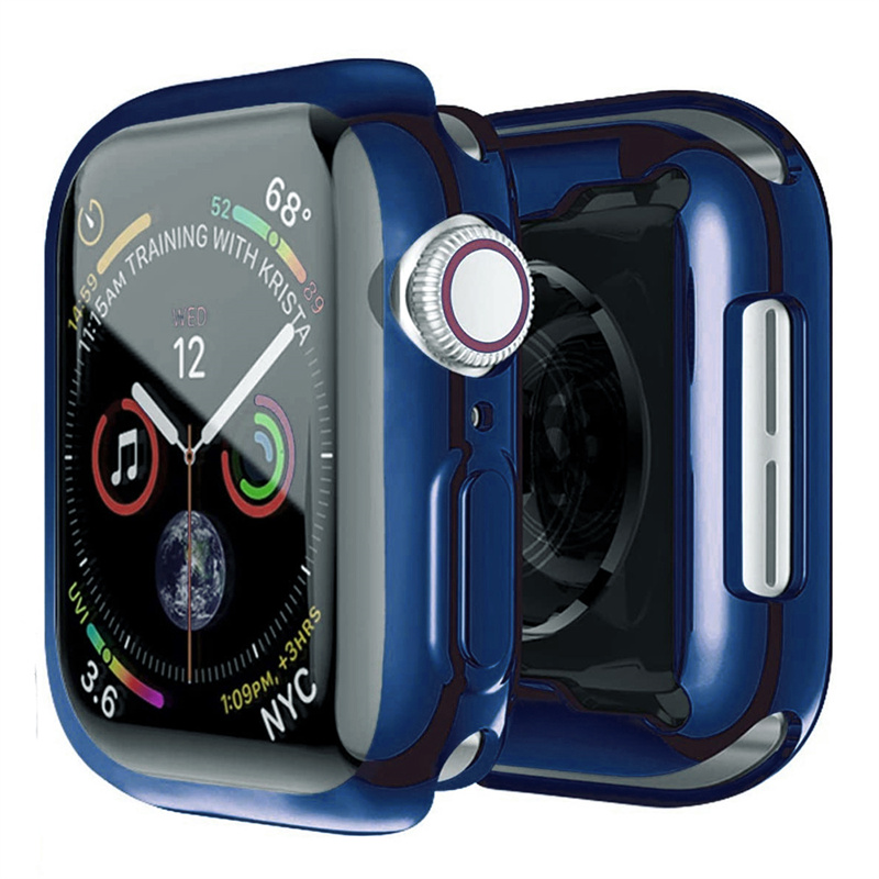 Transparente/Chrom Silikon Vollschutz Hülle/Case für alle Apple Watch Modelle (1) | ZITOCASES®