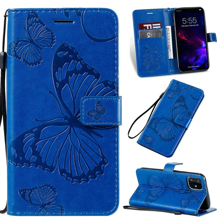 Schmetterling Motiv Kunstleder Klapp Hülle/Flip Case für iPhone 16, 15-Serie | ZITOCASES®