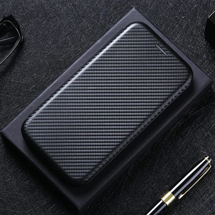 Carbon Optik Klapp Hülle/Flip Case für Samsung Galaxy S26, S26 Plus, S26 Ultra | ZITOCASES®