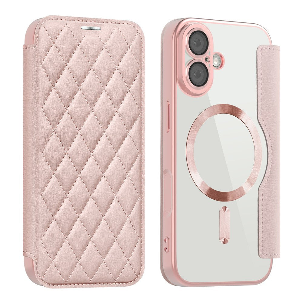 Karierte Kunstleder MagSafe/Magnet Klapp Hülle/Flip Case für iPhone 17 | ZITOCASES®