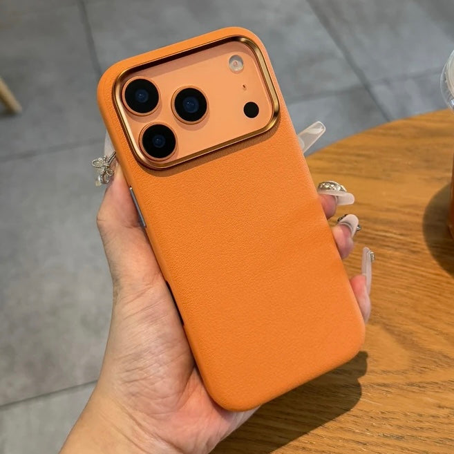 Kunstleder MagSafe/Magnet Hülle/Case mit Chrom Akzenten für iPhone 17 Pro, 17 Pro Max | ZITOCASES®