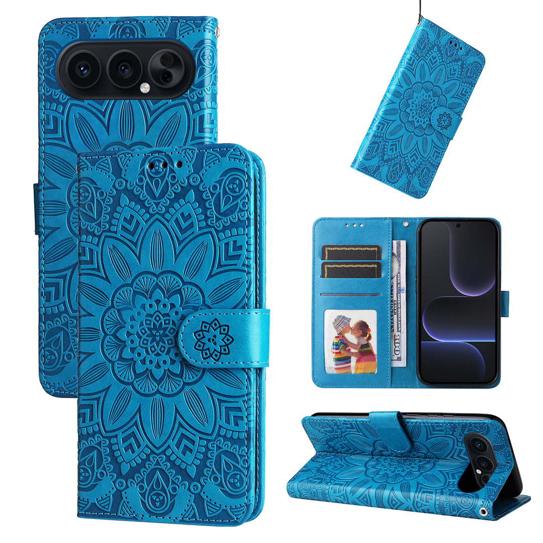 Mandala-Blumen Kunstleder Klapp Hülle/Flip Case für Honor 500, 500 Pro | ZITOCASES®
