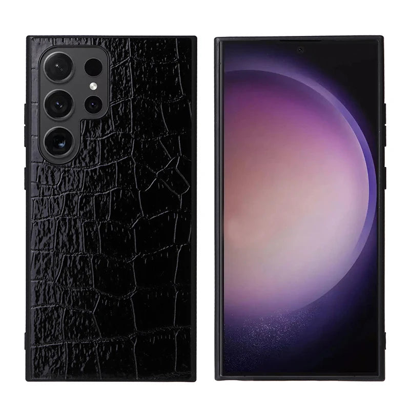 Kunstleder Leopard/Schlangen-Leder Optik Hülle/Case für Samsung Galaxy S26, S26 Plus, S26 Ultra