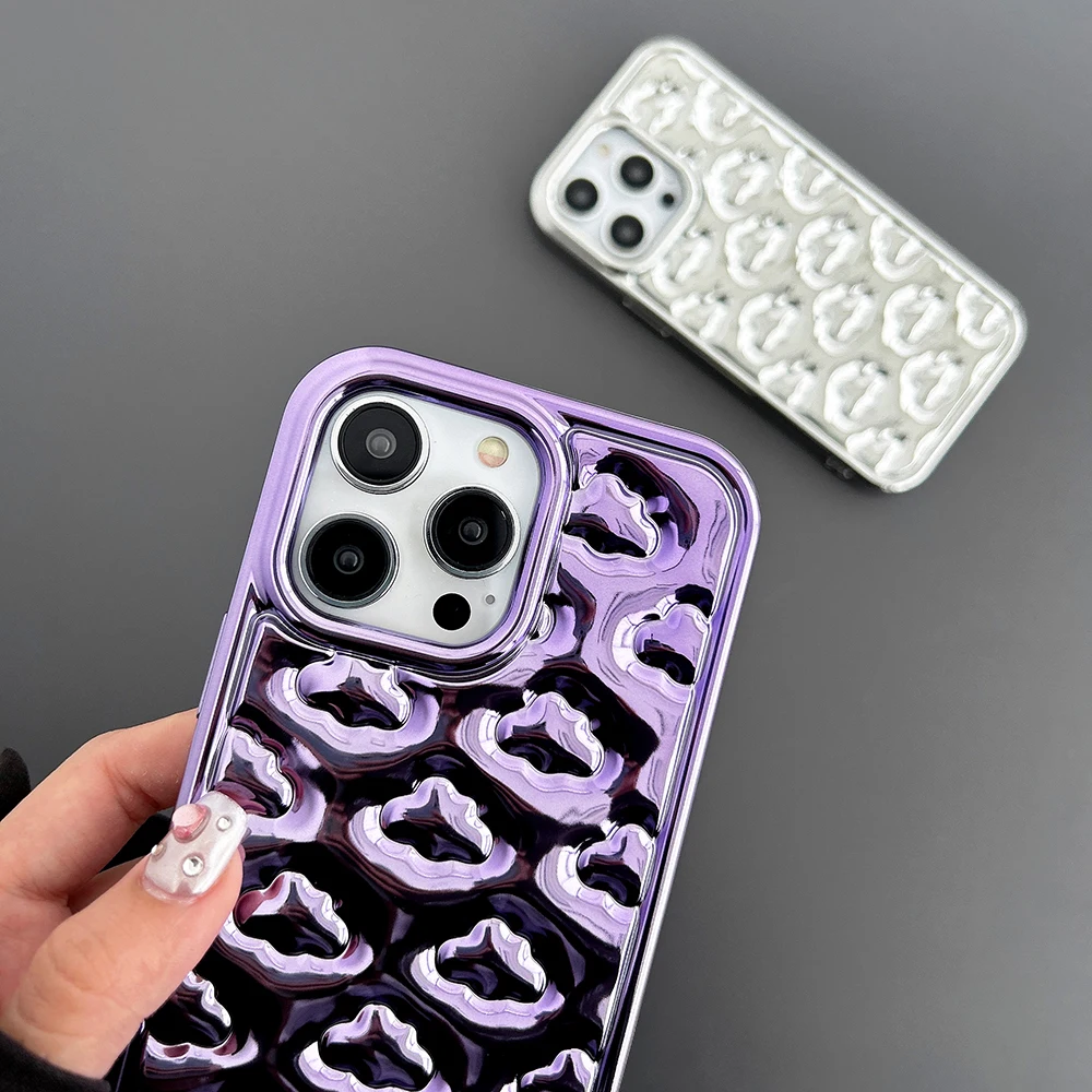 3D Wolken Design Hochglanz/Chrom Hülle/Case für iPhone 16, 15, 14-Serie | ZITOCASES®