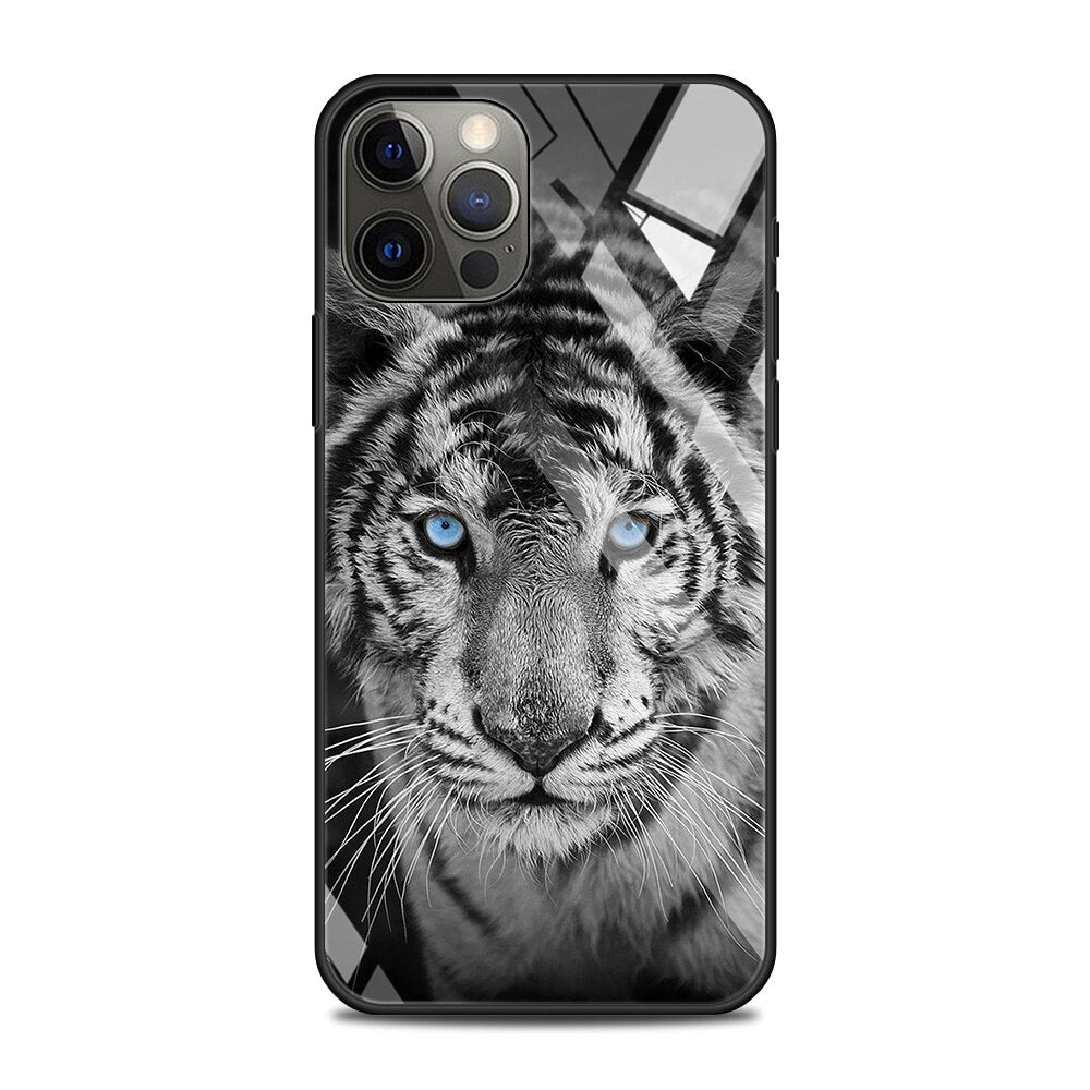 Tiger/Wolf Tier Motiv Panzerglas Hülle/Case für iPhone 16 -Serie | ZITOCASES®