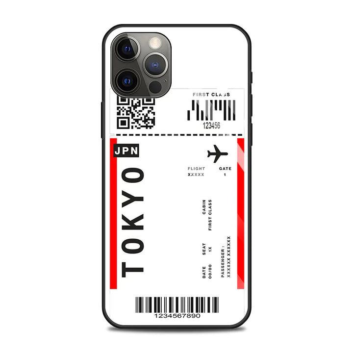 Flugticket/Reise Motiv Panzerglas Hülle/Case für iPhone 16, 15-Serie | ZITOCASES®