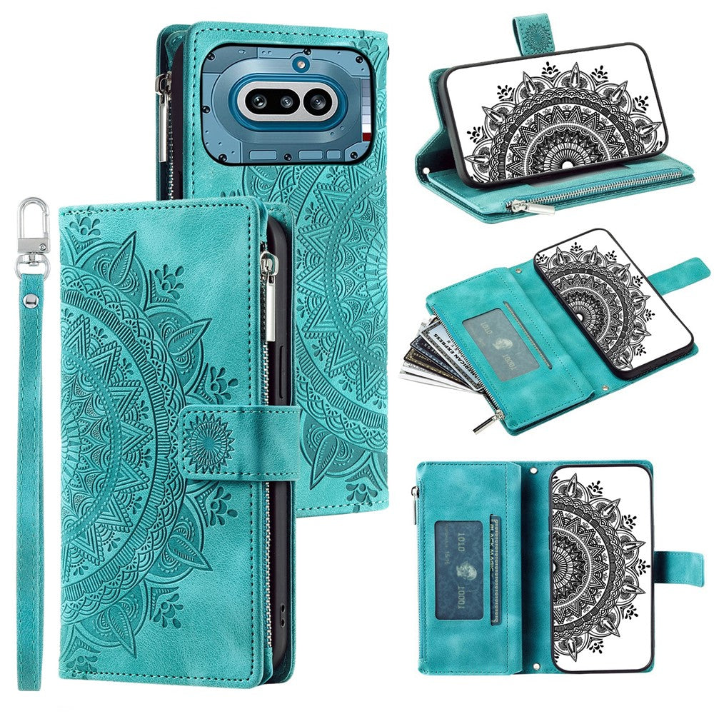 Mandala-Blumen Kunstleder Brieftaschen Hülle/Case für Nothing Phone (4a) | ZITOCASES®