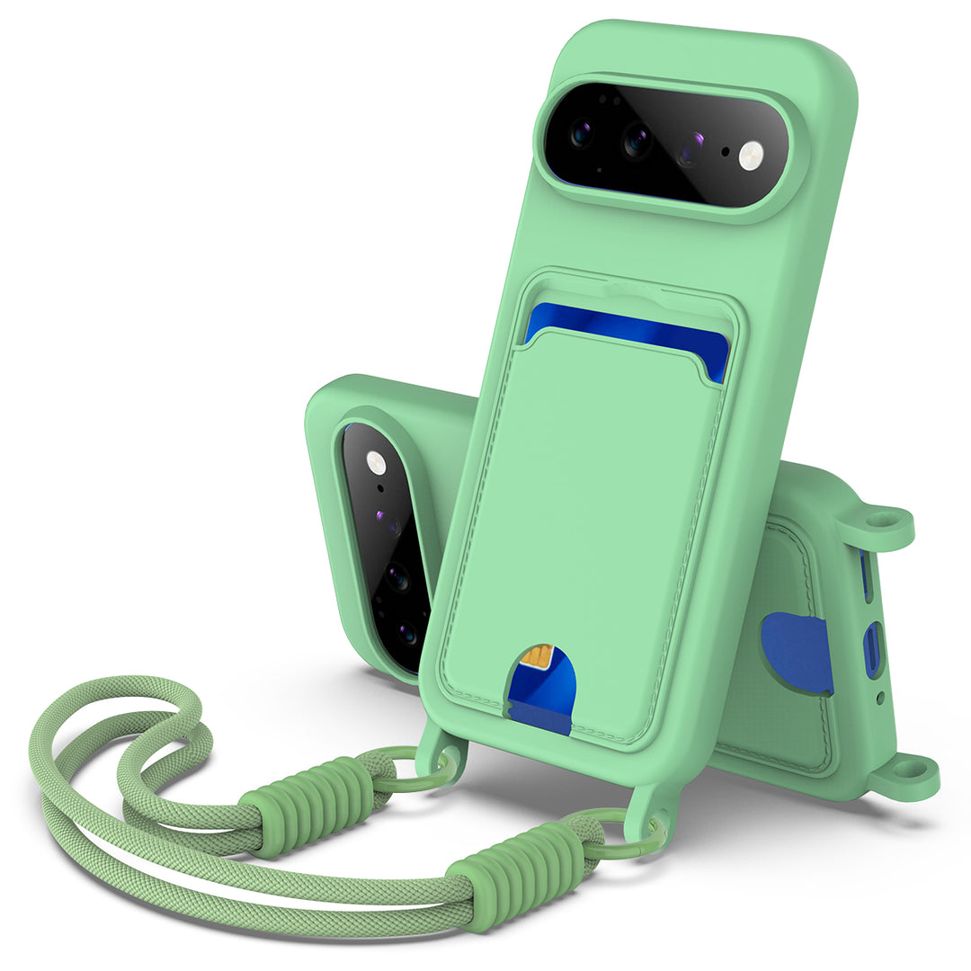 Kartenfach Silikon Hülle/Case zum Umhängen (inkl. Kordel) für Google Pixel 11, 11 Pro, 11 Pro XL | ZITOCASES®
