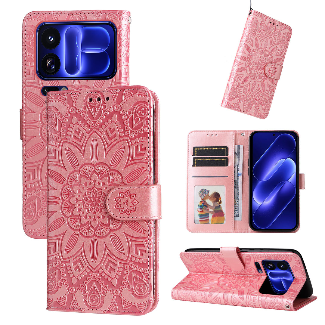 Blumen Kunstleder Klapphülle/Flipcase für Xiaomi 18 Pro, 18 Pro Max