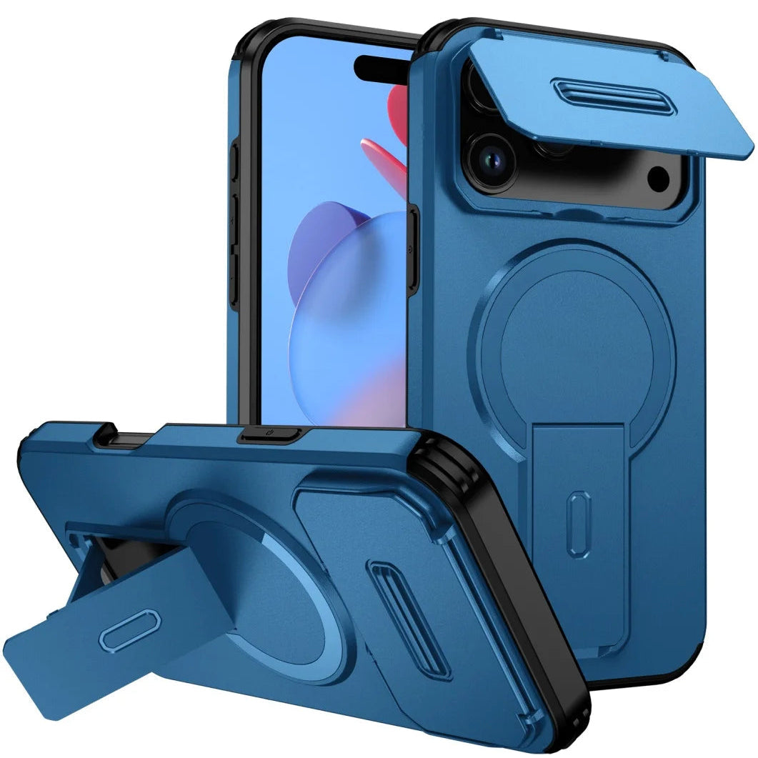 Robuste Outdoor MagSafe/Magnet Hülle/Case mit klappbarer Kameraabdeckung für iPhone 17 Pro, 17 Pro Max | ZITOCASES®