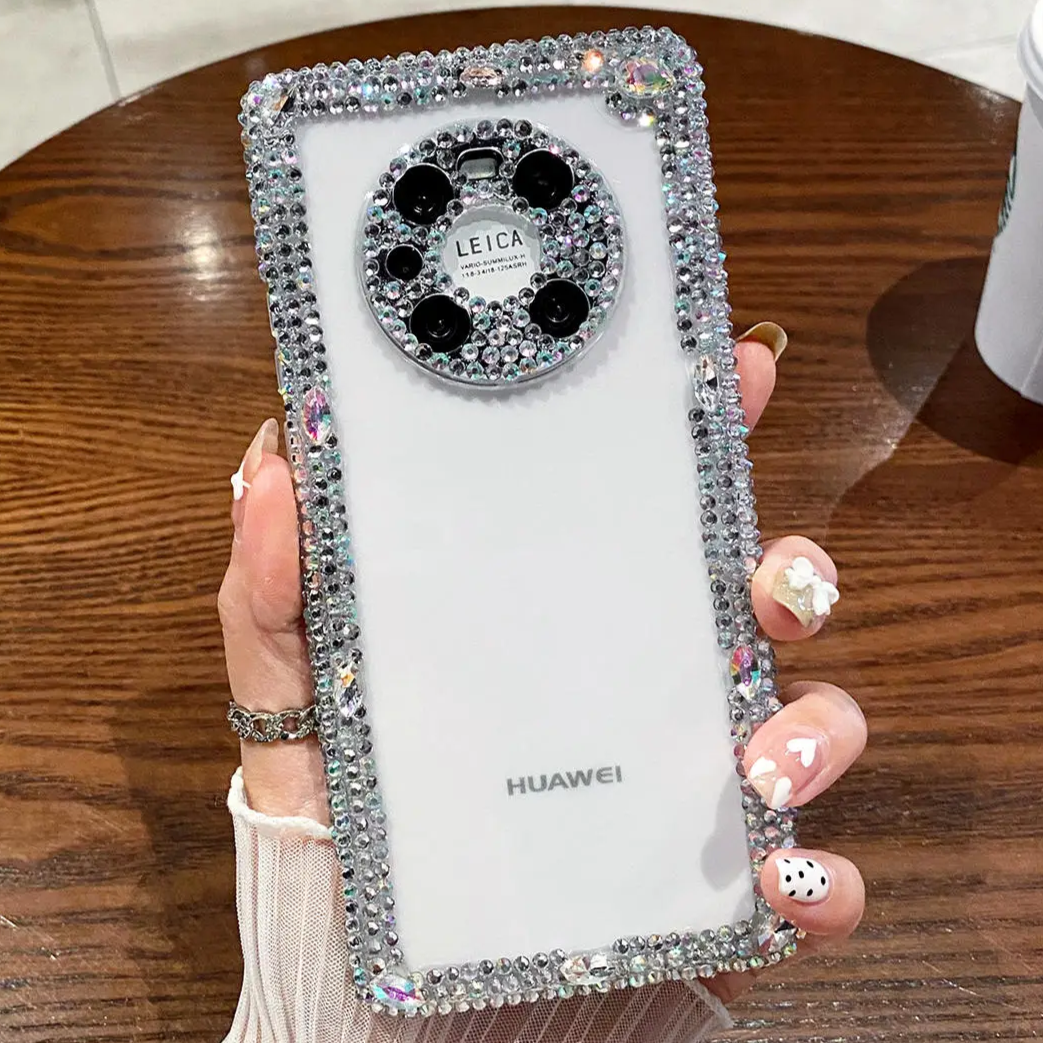 Transparente 3D Diamant Akzent Hülle/Case für Huawei Pura 70, 70 Pro, 70 Ultra, P60 Pro, P50, P50 Pro, P40, P40 Pro, P40 Lite, P30, P30 Lite, P30 Pro, P20, P20 Pro, P20 Lite, Mate 60 Pro, 50 Pro, 40 Pro, 30 Pro, 20, 20 Pro, Nova 12s, 12i, 12 SE | ZITOCASES®