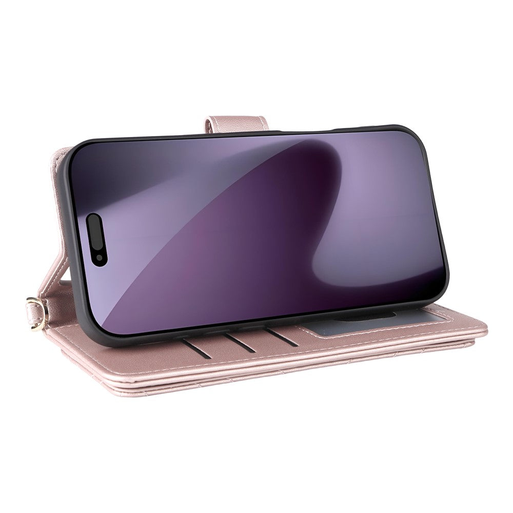Karierte Portemonnaie/Geldbörse Kunstleder Klapphülle/Flipcase für iPhone 18 Pro, 18 Pro Max | ZITOCASES®